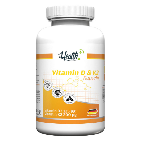 health+ vitamines d3 et k2, 90 gélules