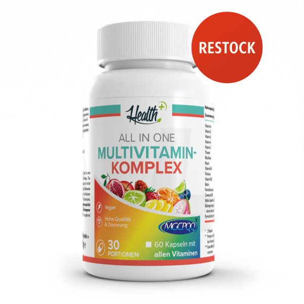 health+ all in one Complexe multivitaminé, 60 gélules