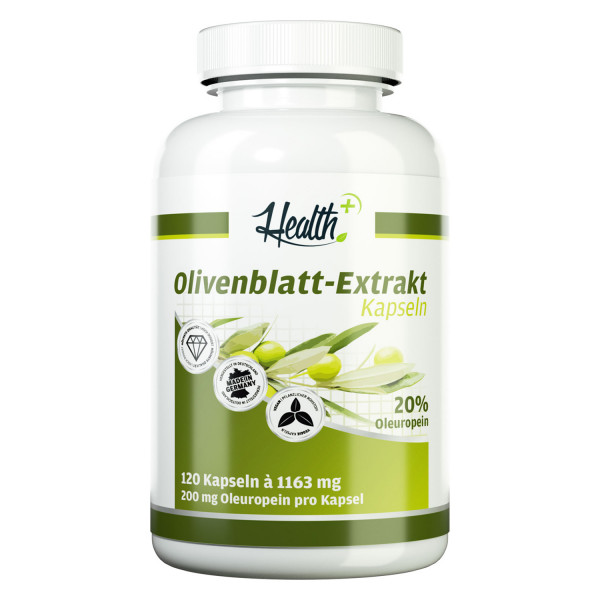 health+ extrait de feuilles d'olivier, 120 gélules