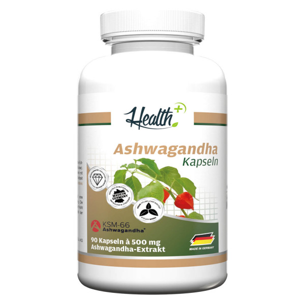 health+ ashwagandha avec ksm-66, 90 gélules